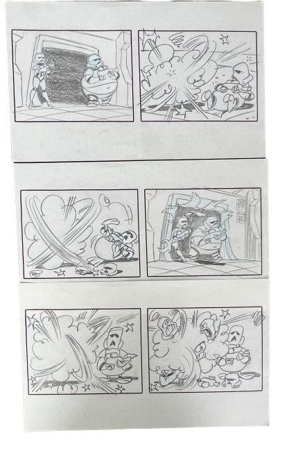 STAR WARS WARNERS ANIMANIACS ANIMATION PRODUCTION STORY BOARD DRAWING (1 of 2)