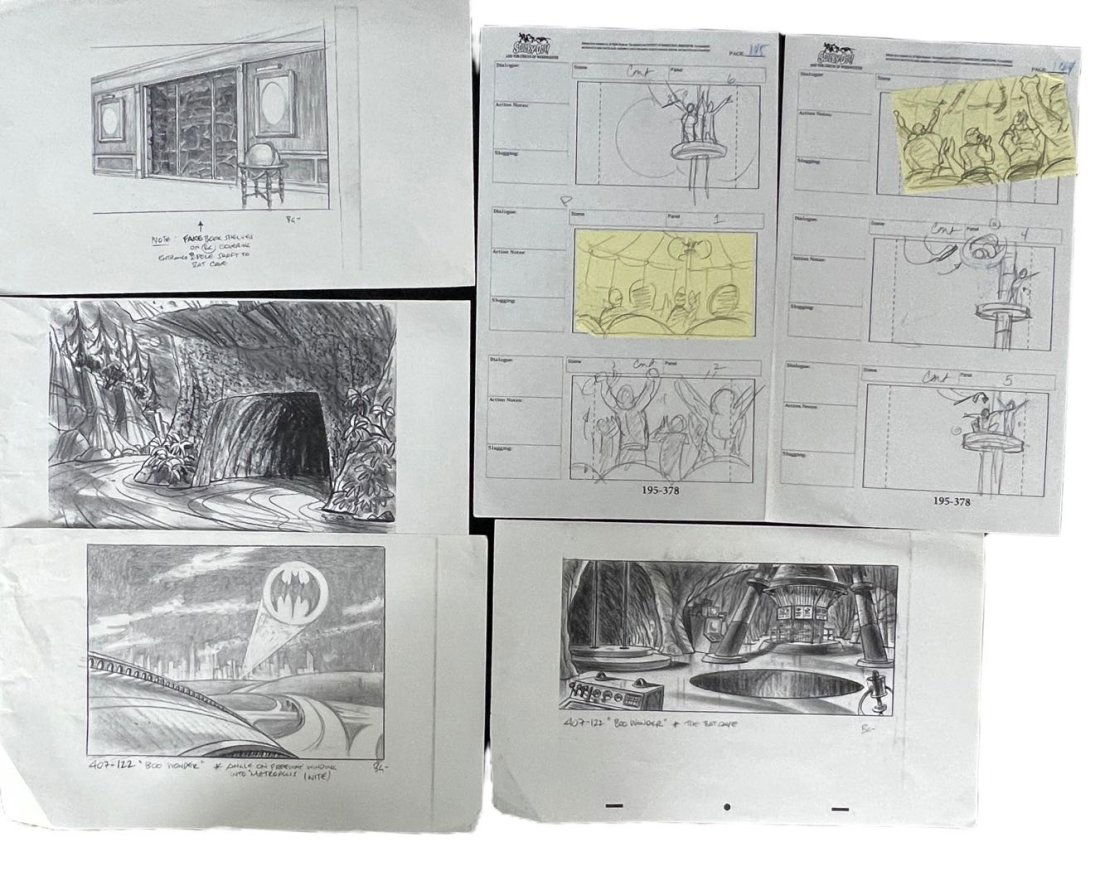 ORIGINAL SCOOBY-DOO  ANIMATION PRODUCTION STORY BOARD DRAWING (1 of 6)