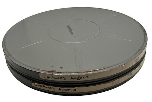 CHARLIES ANGELES COLOR FILM  SHOW 2 REELS  WITH METAL CASE (1 of 3)