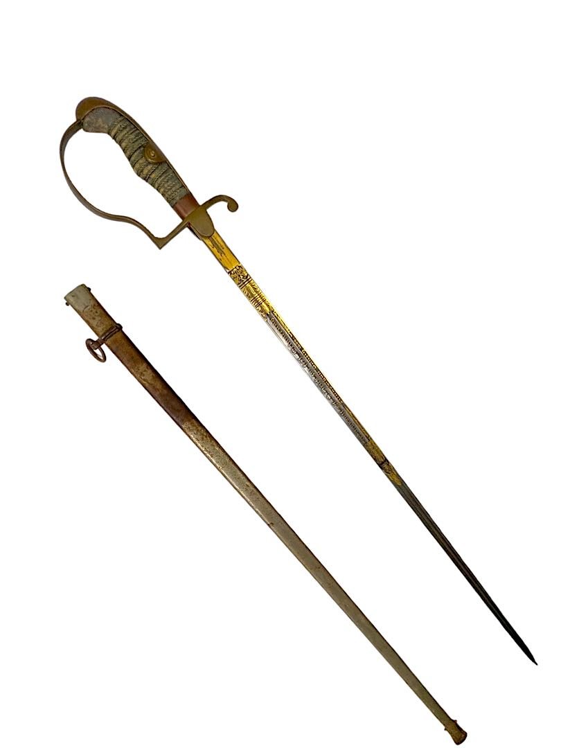 Antique WWI German Officer's Presentation Sword Damascus steel (1 of 20)