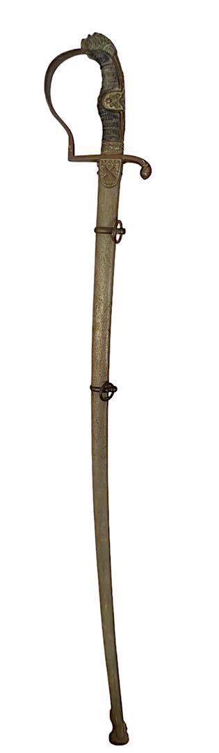 Antique German lions Head Artillery officers sword (1 of 8)