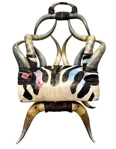 VINTAGE AMERICAN STEER HORN CHAIR (1 of 11)