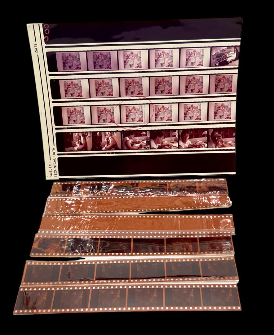 Sylvester Stallone movie photography, contact sheet and photo: Sylvester Stallone contact sheet and photo negatives
