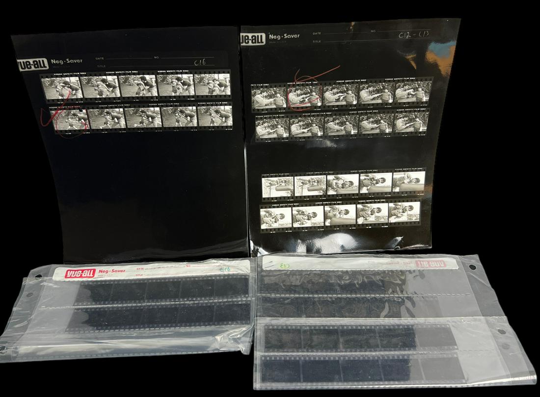 Sylvester Stallone photo contact sheet and negatives boxing bag (1 of 7)