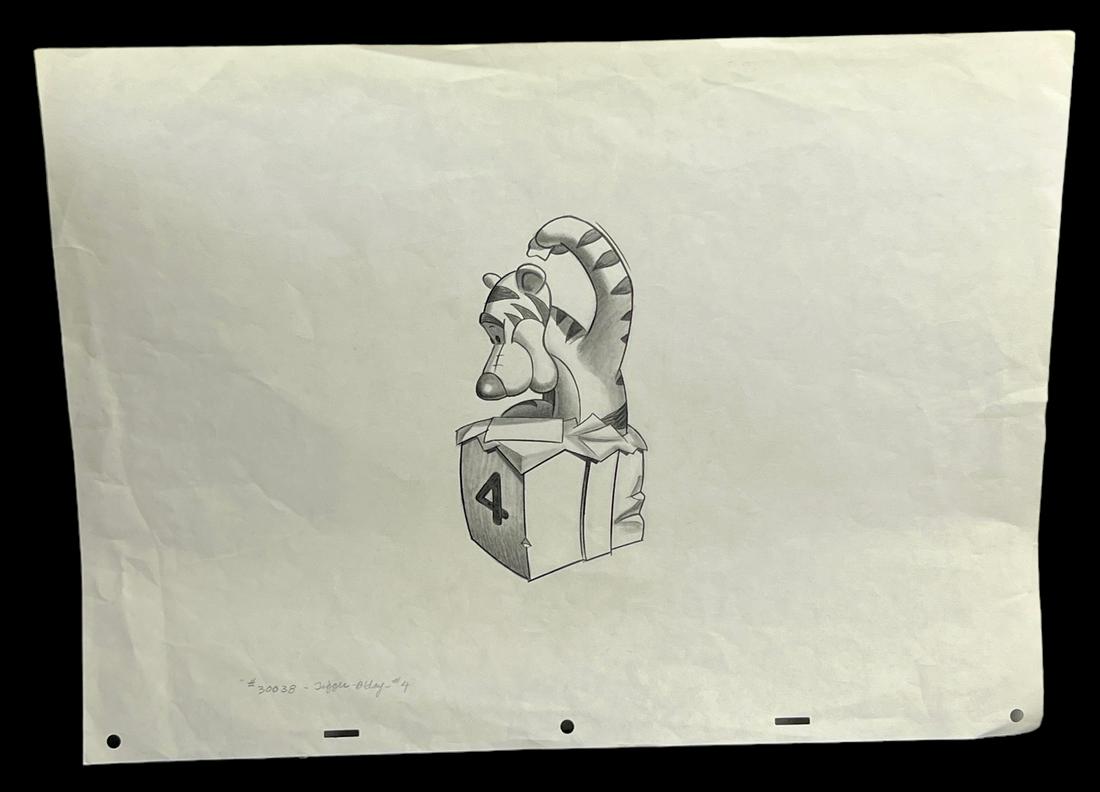 Disney Winnie the Pooh tigger animation drawing production sketch (1 of 1)