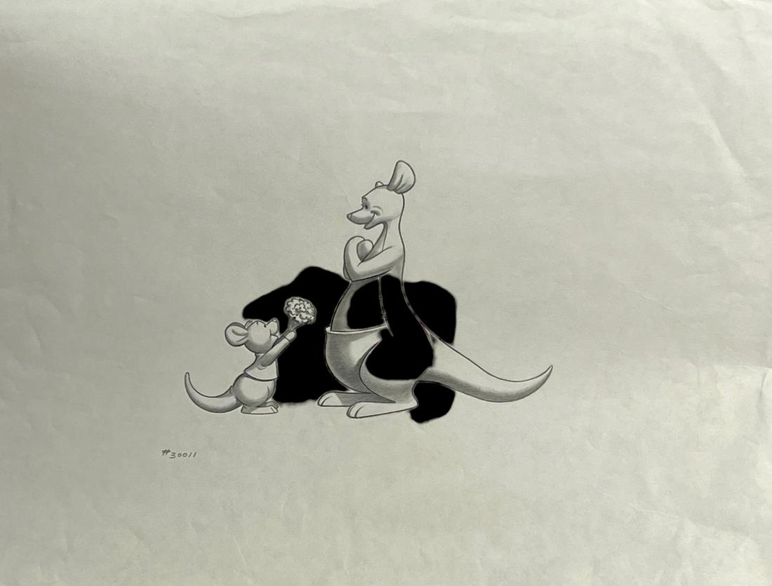 Disney Winnie the Pooh kanga and Roo animation drawing production sketch (1 of 1)