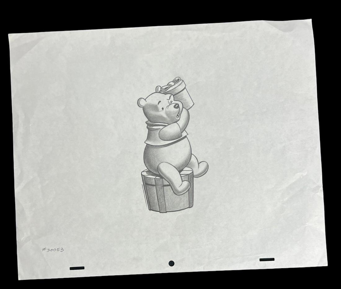 Disney Winnie the Pooh Bear animation drawing production sketch (1 of 3)