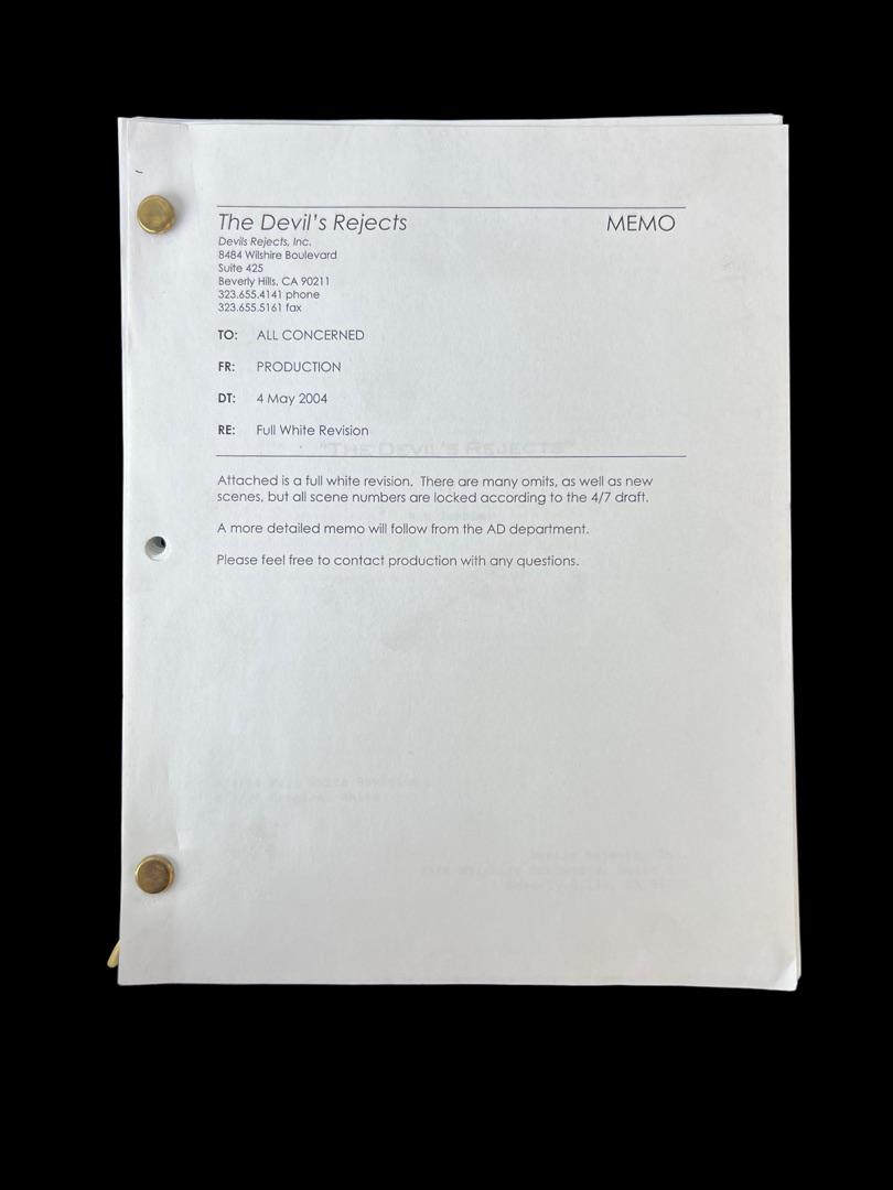 The Devil's rejects by Rob Zombie movie, script, horror (1 of 4)