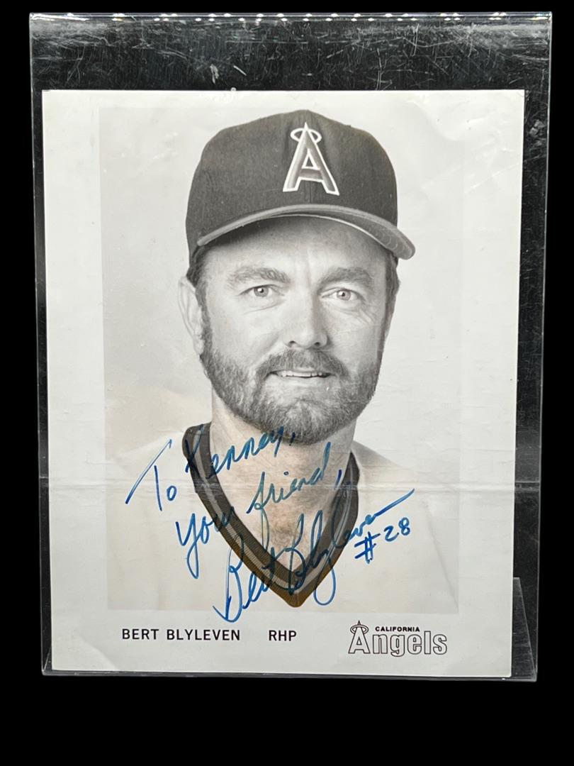 Bert Blyleven RHP angels baseball framed photo signed (1 of 5)