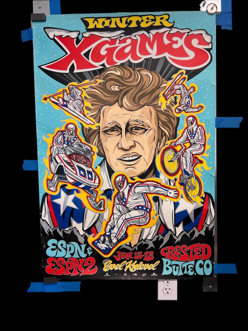Winter X games Vintage Poster Evel Knievel Rare (1 of 12)