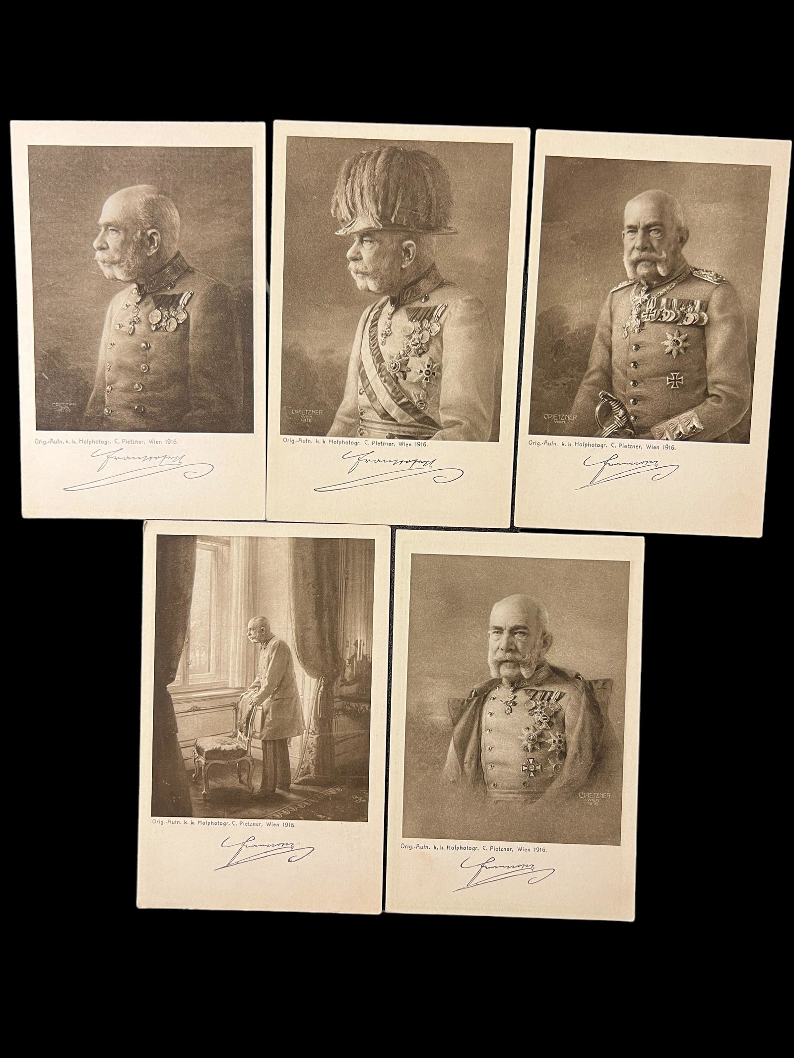 Kaiser Franz Joseph I Austria Emperor photo postcard lot: Kaiser Franz Joseph I Austria Emperor photo postcard lot of 5 items