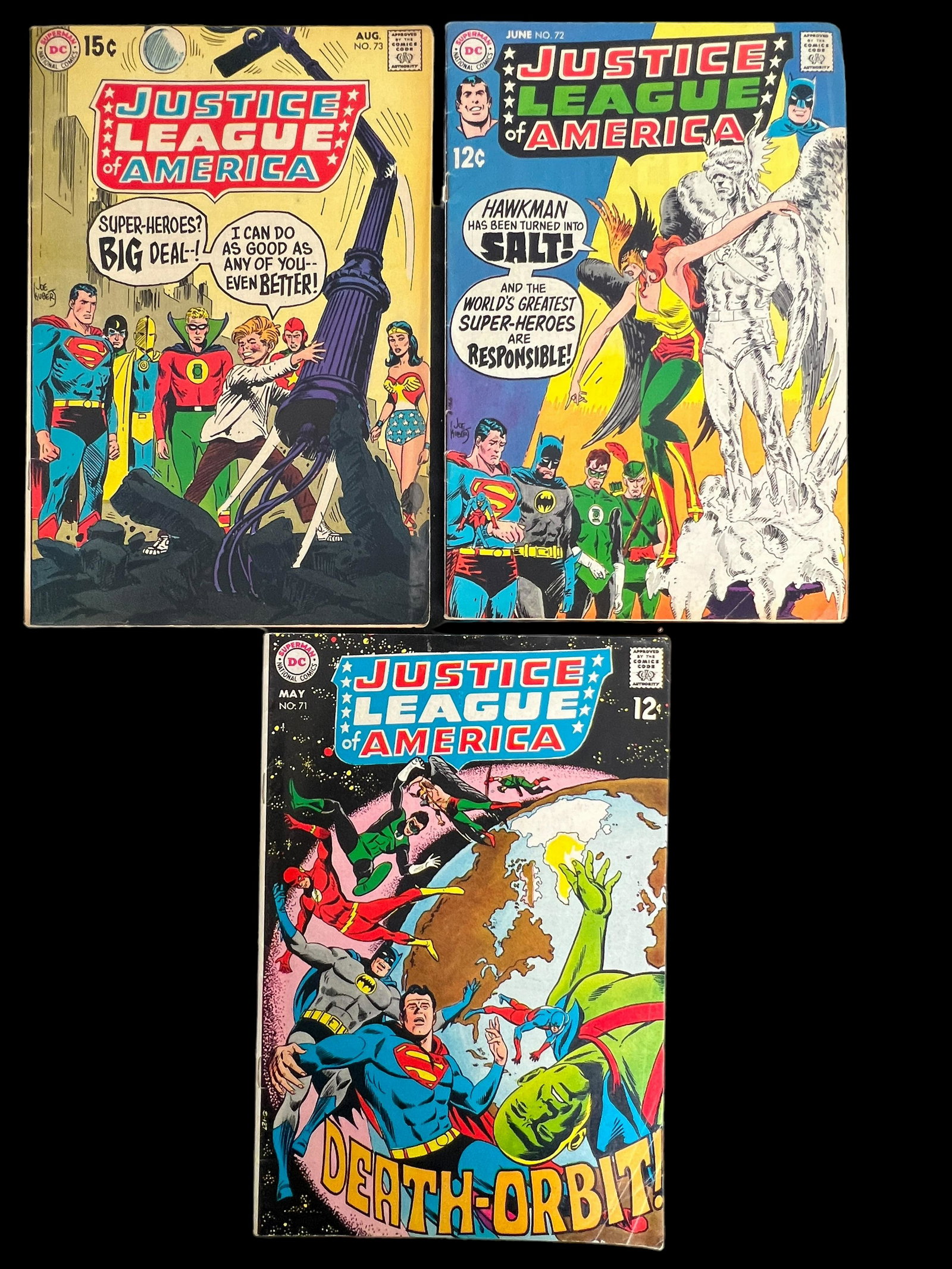 Vintage comic book collection lot justice league of America, 71, 72,73 (1 of 4)