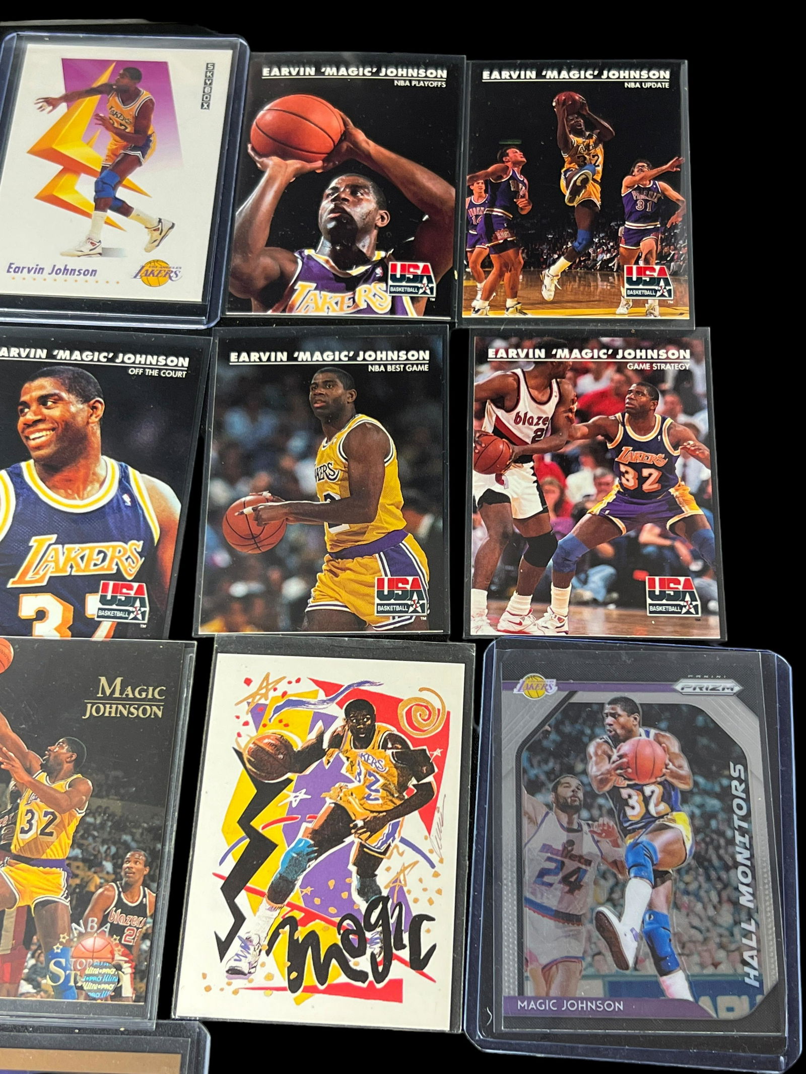 Magic Johnson NBA basketball sports card collection 16 cards (1 of 4)