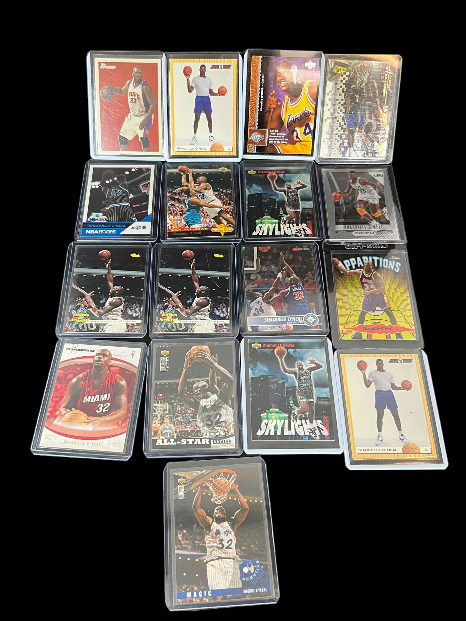 Shaquille O'Neal NBA basketball sport card collection lot 17 cards (1 of 7)
