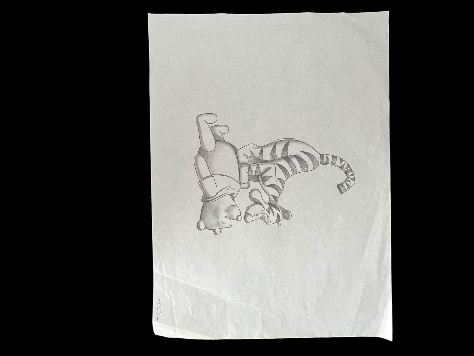 Original Disney Winnie the Pooh Tigger Bear animation pencil drawing production sketch (1 of 5)