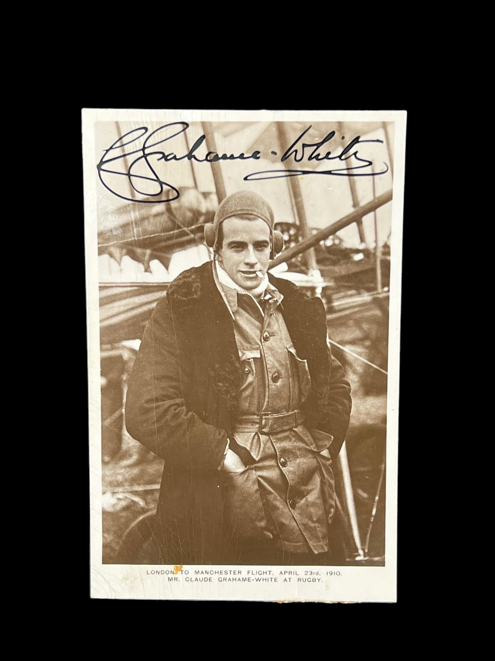 PIONEER OF AVIATION Claude Grahame-White autograph signed postcard photo (1 of 3)
