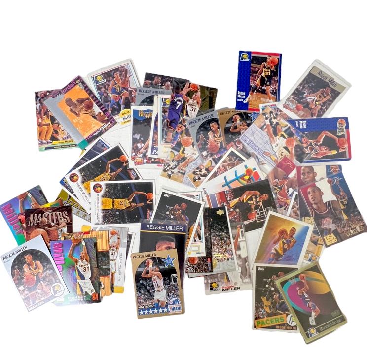 Reggie Miller NBA basketball sports card collection lot 48 cards (1 of 10)