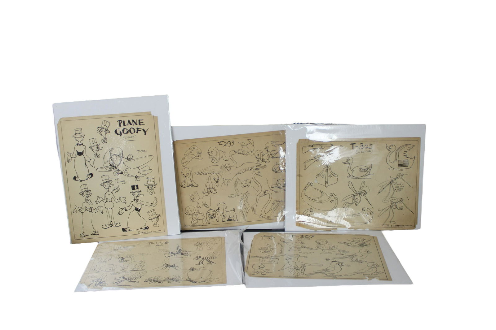 Terry tunes original production animation printed model Photostat sheet Lot Al Stahl (1 of 9)