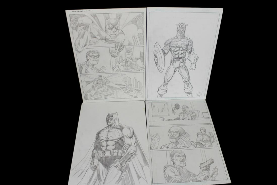 Original comic art drawing Batman 4 Page lot (1 of 6)