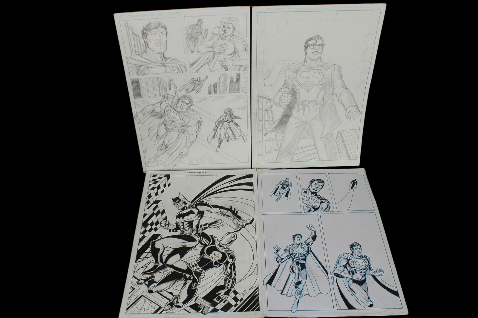 Original comic art drawing Batman 4 Page lot (1 of 5)
