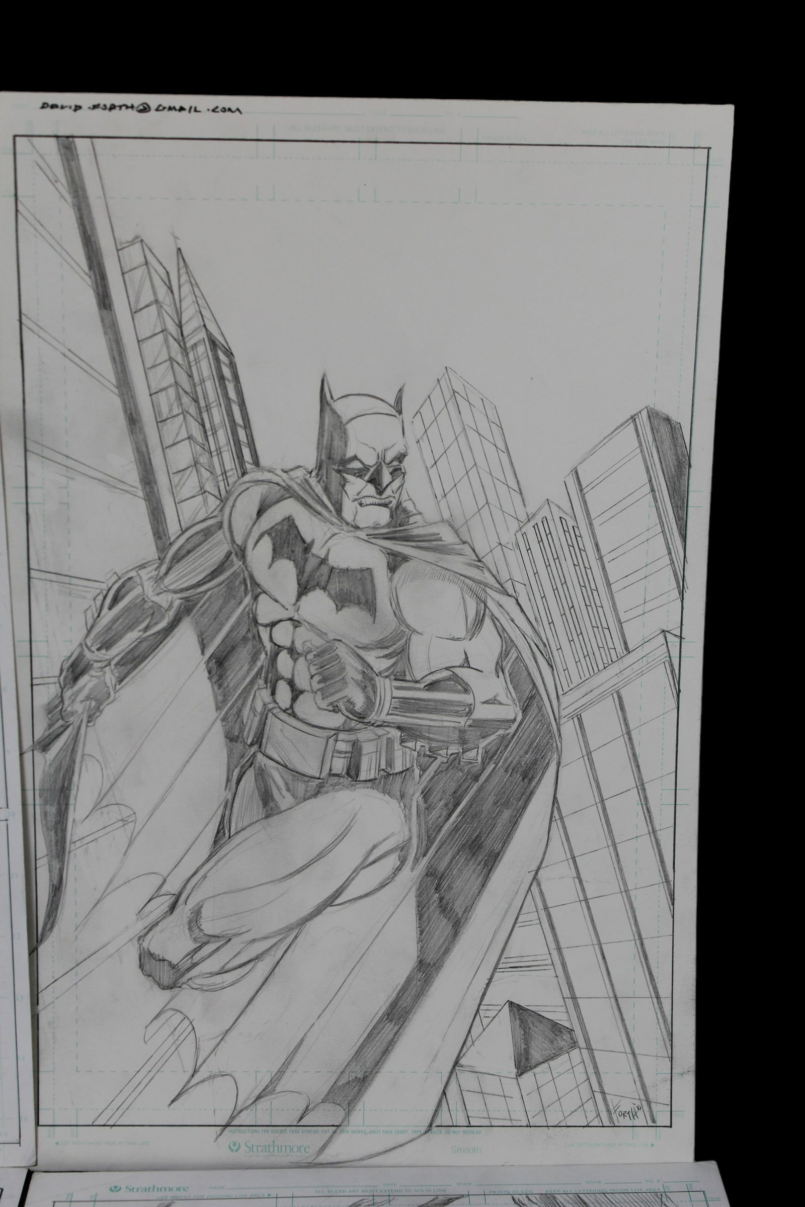 Original comic art drawing Batman Star Wars 4 Page lot (1 of 7)