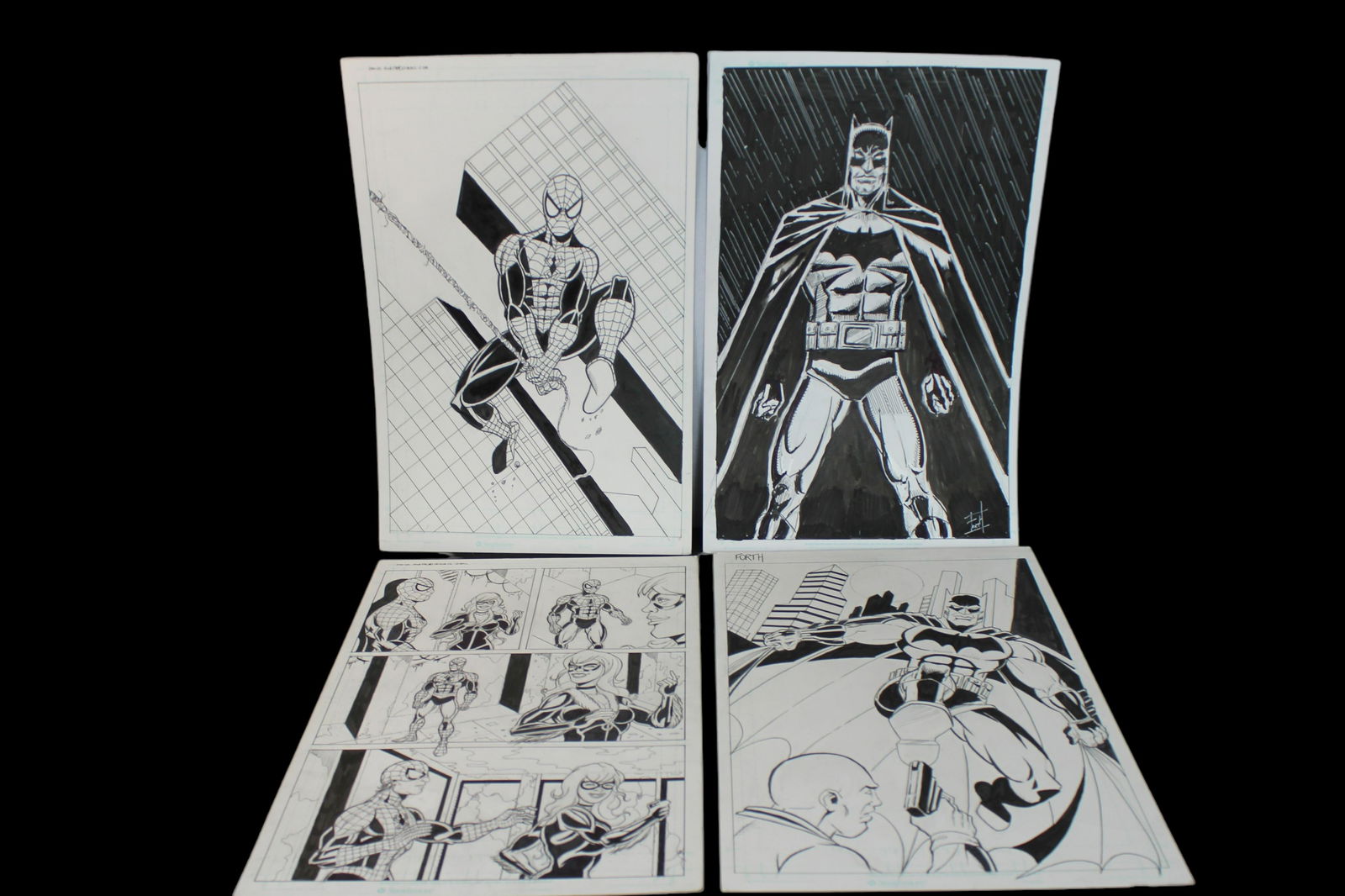 Original comic art drawing spider-Man 4 Page lot (1 of 6)