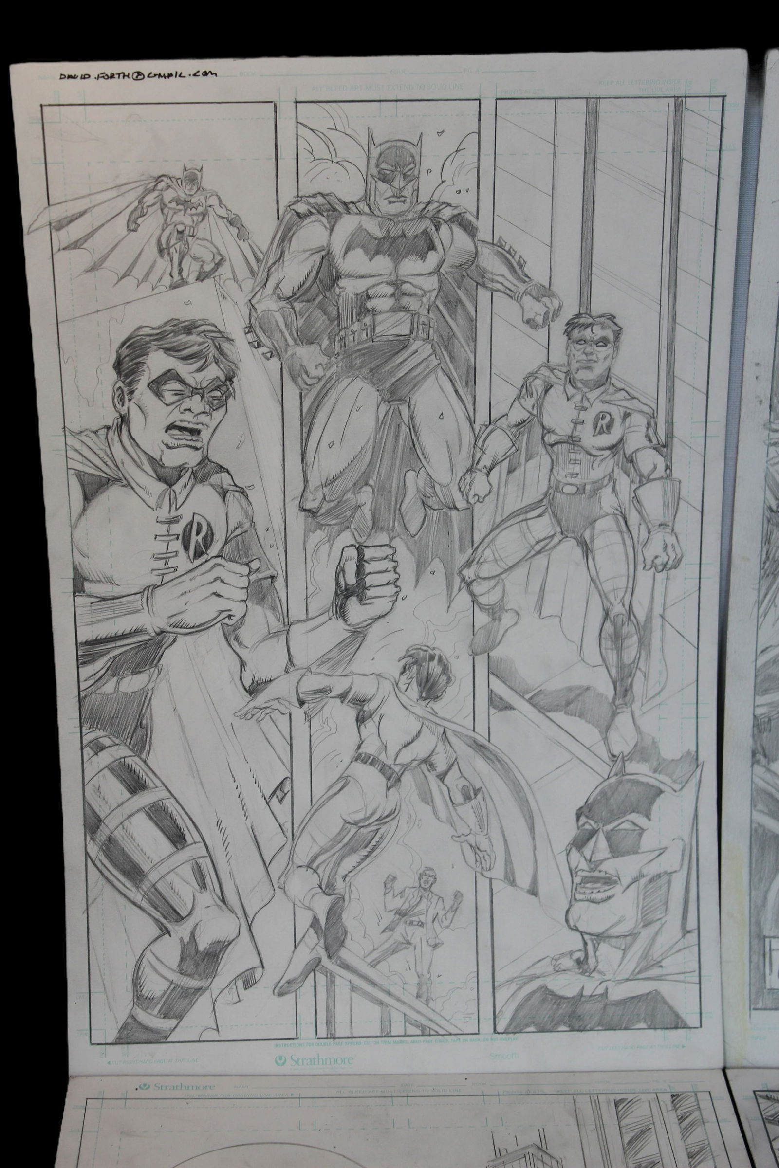Original comic art drawing Batman 4 Page lot (1 of 7)