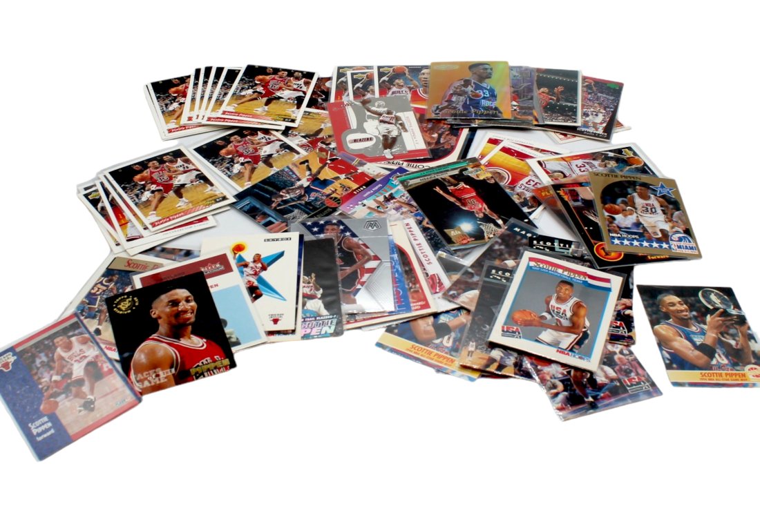Scottie Pippen Vintage Basketball NBA Sports Card Collection Lot (1 of 6)