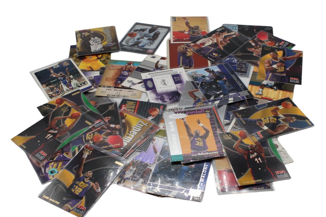 Karl Malone Vintage Basketball NBA Sports Card Collection Lot (1 of 7)