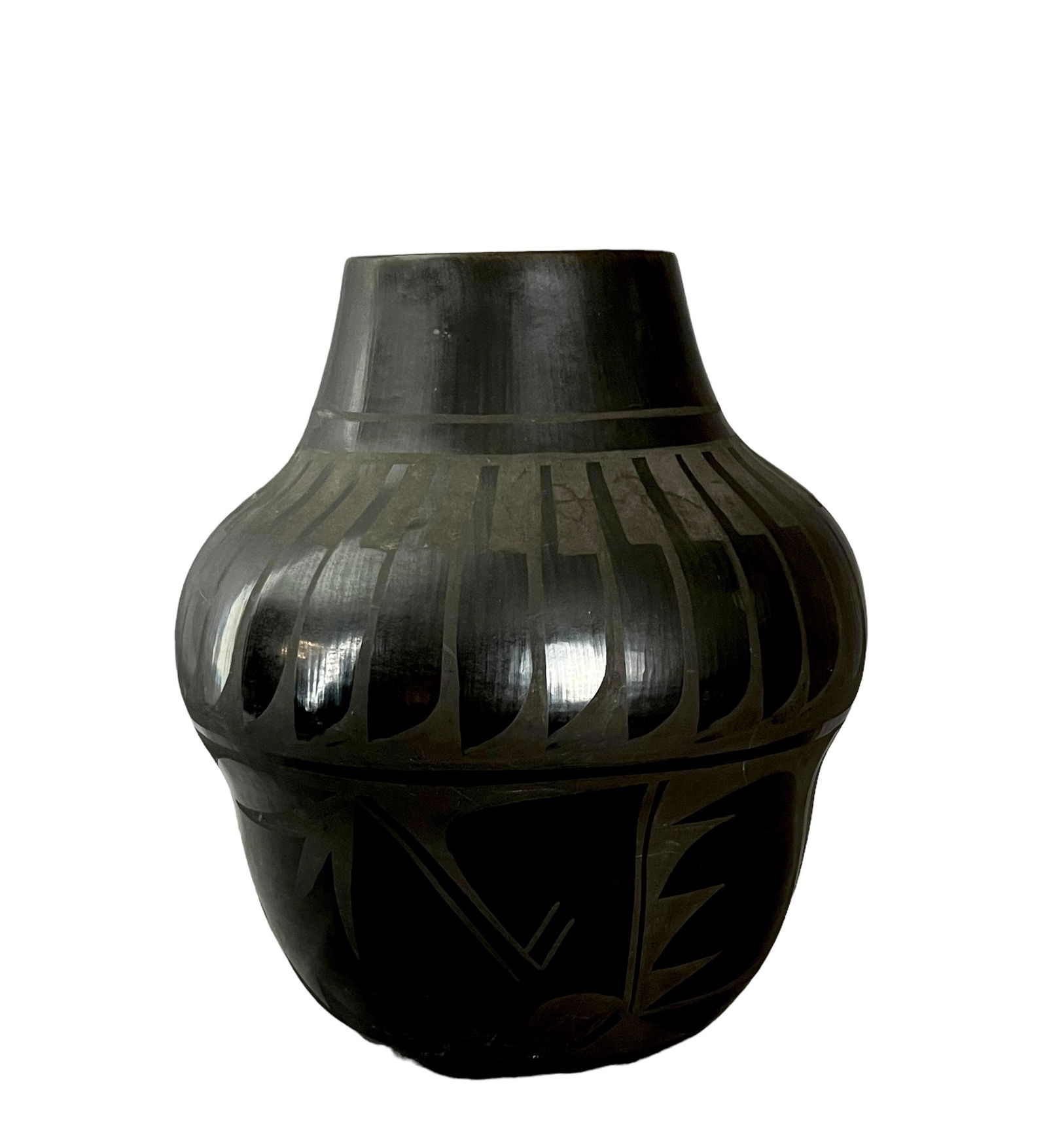 Cynthia Starflower native American Indian Blackwear pot pottery ildefonso Pueblo jar (1 of 6)