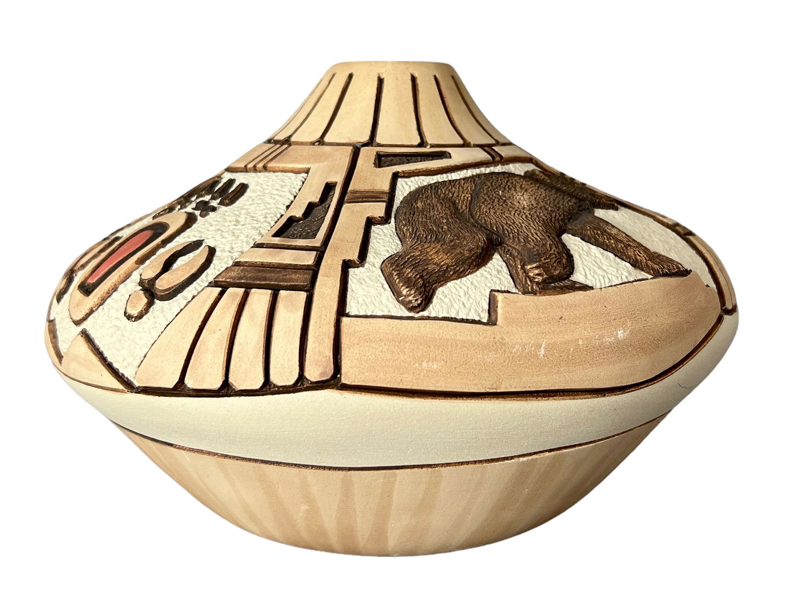 Vintage Native American Hopi Indian jar vase by Tom Polacca (1 of 7)