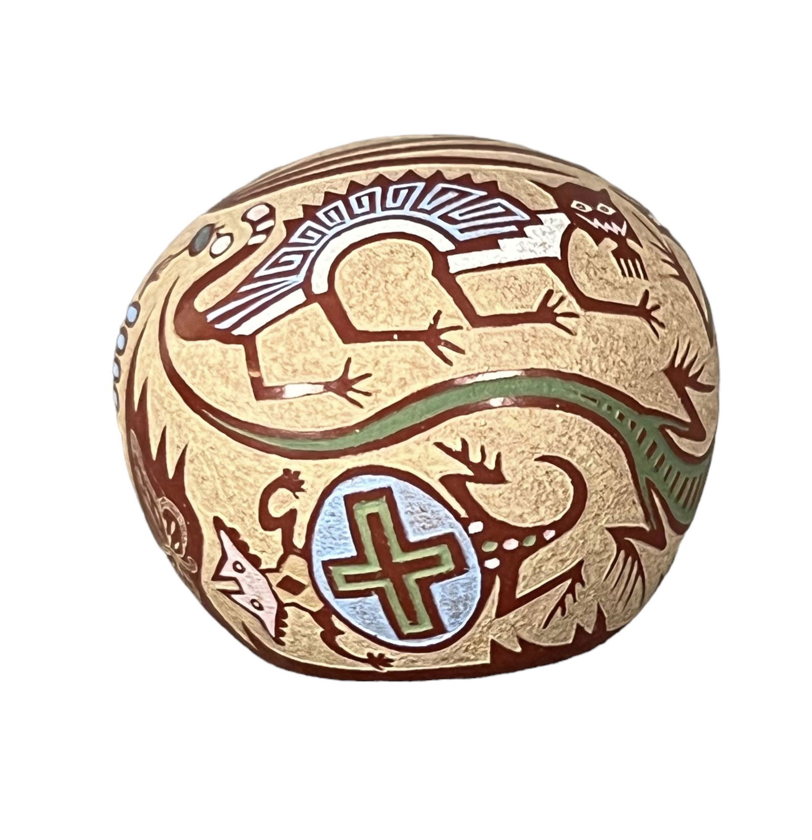 Joseph Lonewolf signed Miniature Pottery Native American (1 of 5)