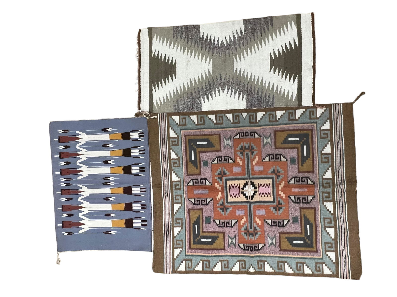 Native American Navajo Rug a lot of 3 rugs collection (1 of 12)