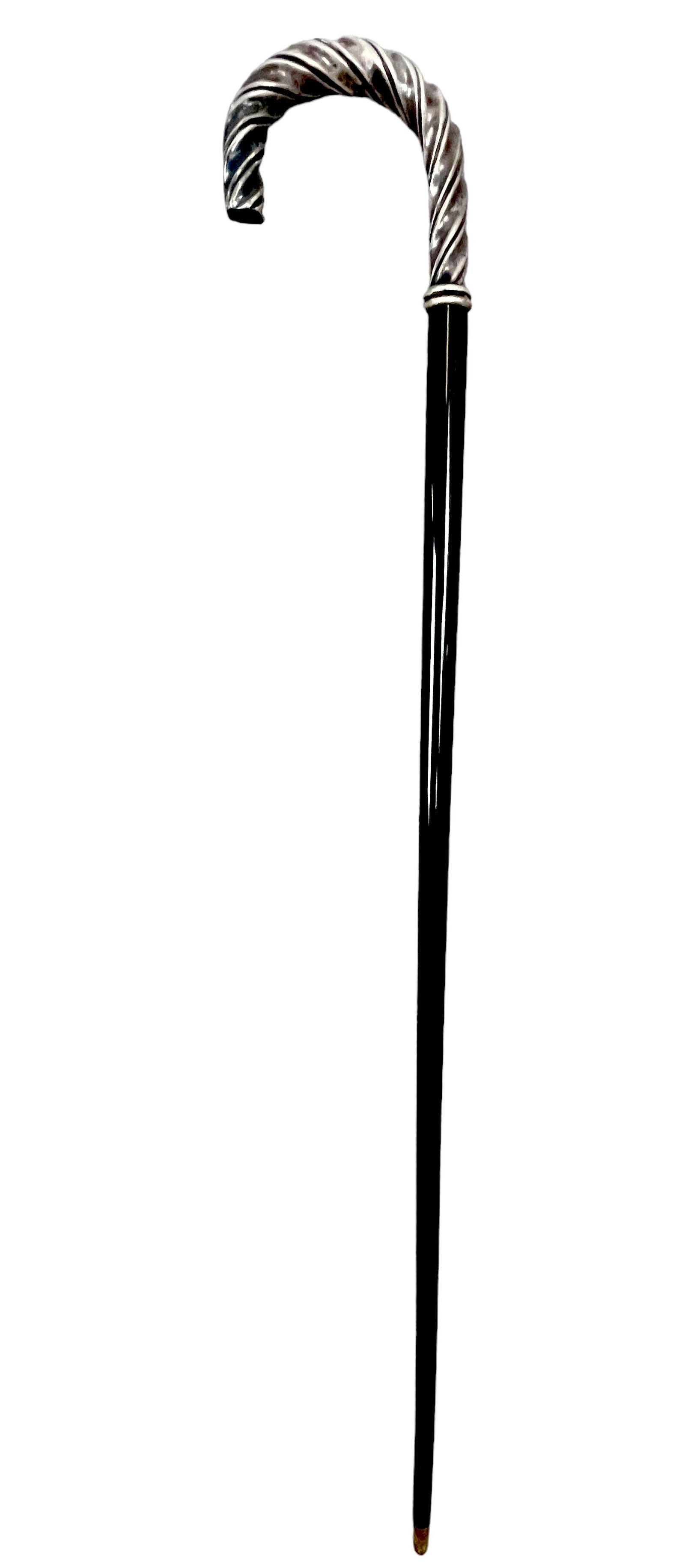 Antique vintage walking stick Cane with Sterling Silver (1 of 6)