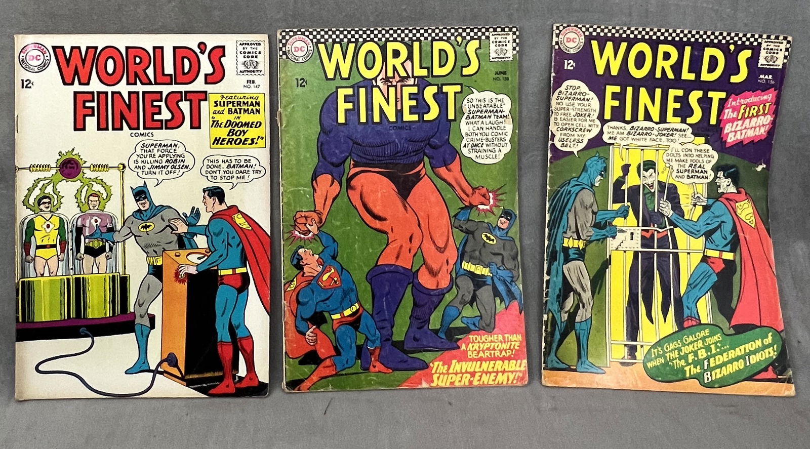 Vintage, DC comic book collection lot worlds finest 147, 158, 156 (1 of 5)