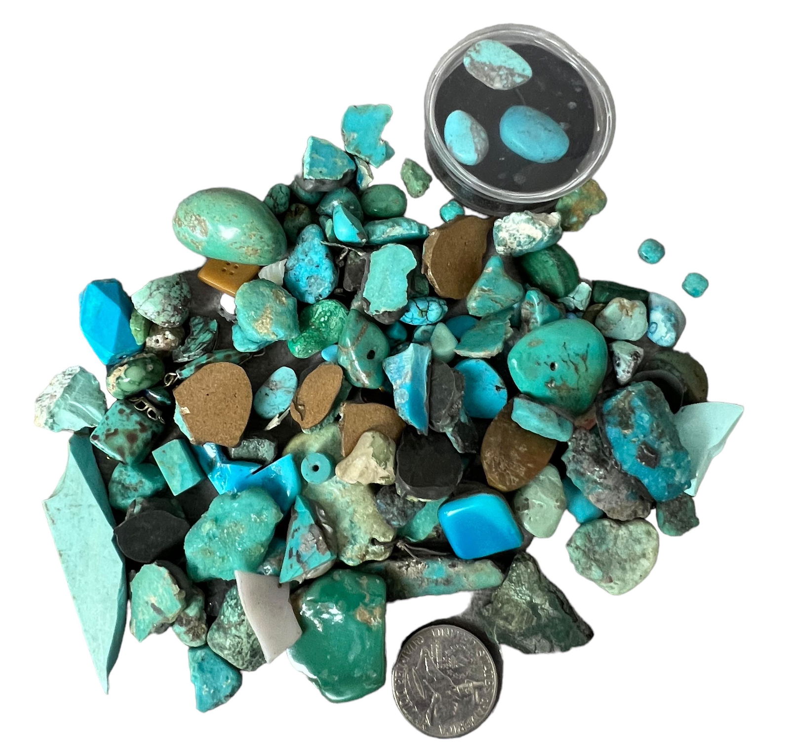 Vintage old turquoise stone loose collection jeweler dealer Collection lot (1 of 5)