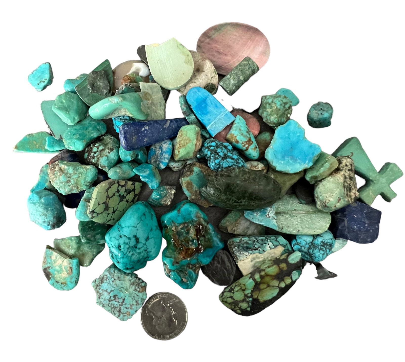 Vintage old turquoise stone loose collection jeweler dealer Collection lot (1 of 6)