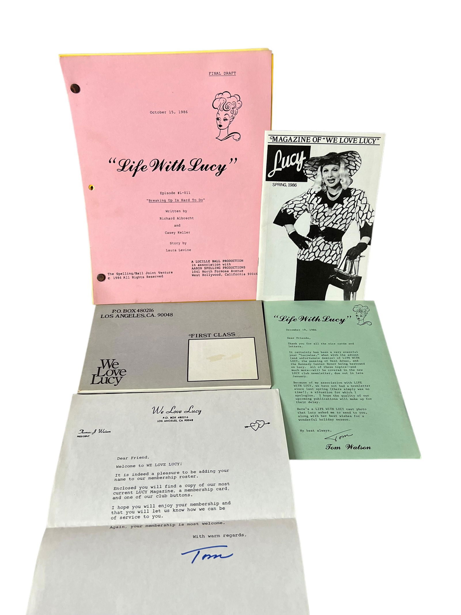 Original Life with Lucy Lucille Ball TV show 1986 movie script Final draft (1 of 8)