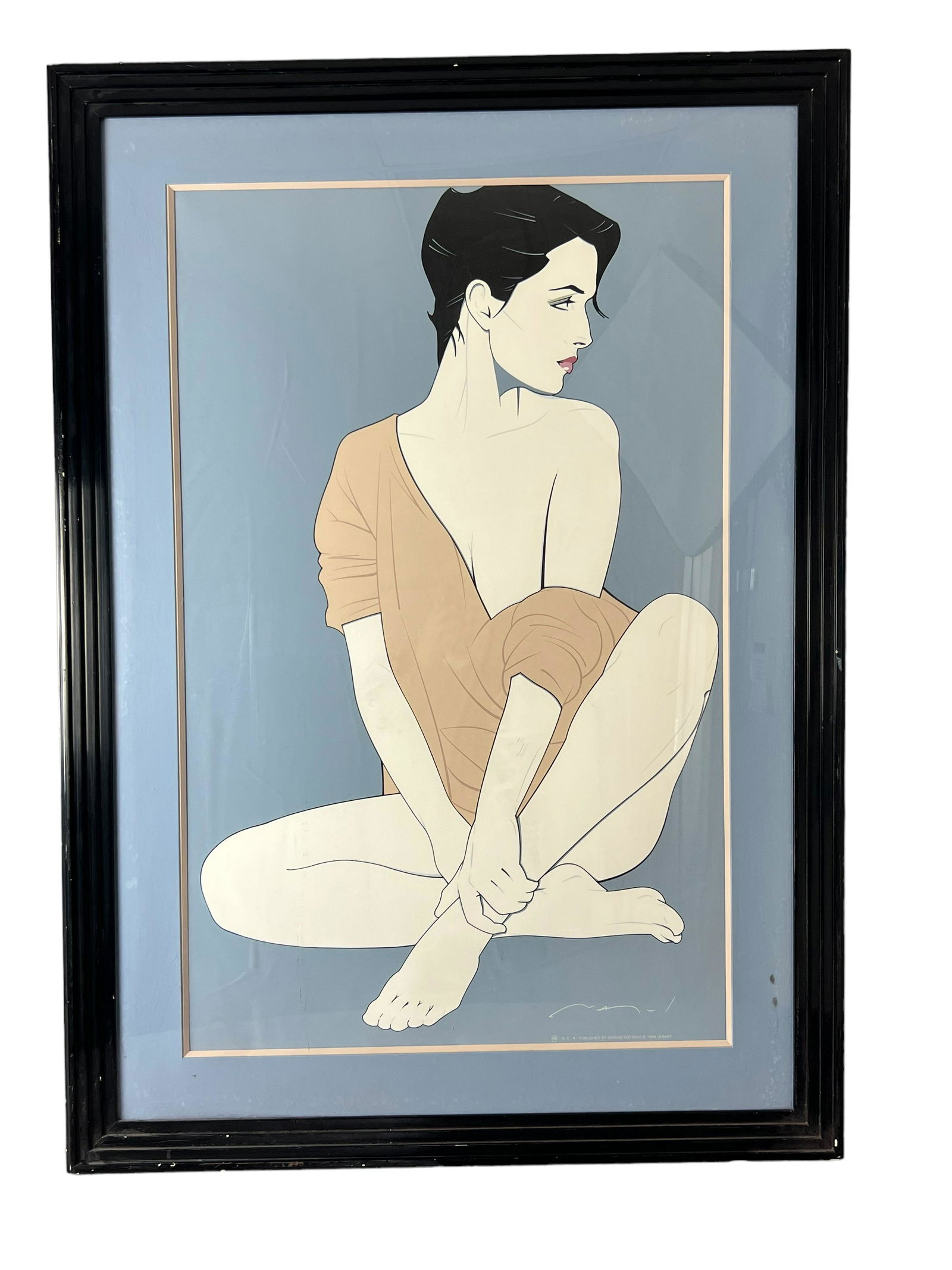 Original 1984 Patrick Nagel serigraph size including frame 32" x 45" (1 of 5)