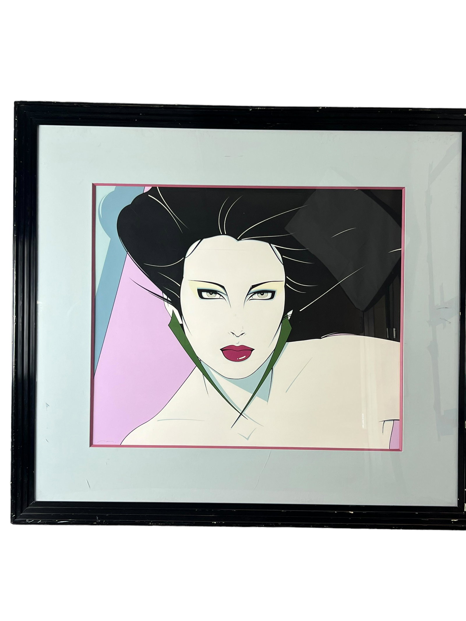 Patrick Nagel serigraph, vintage 80s playboy portfolio series signed (1 of 7)
