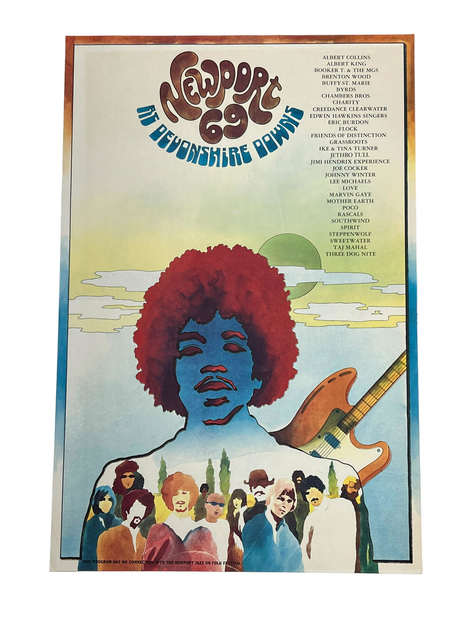 Newport Pop Festival With Jimi Hendrix 1969 Original Concert Poster (1 of 8)
