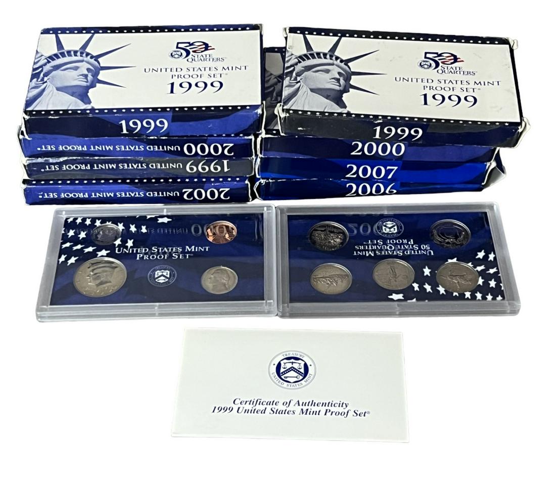 United States mint proof set coin collection lot (1 of 7)