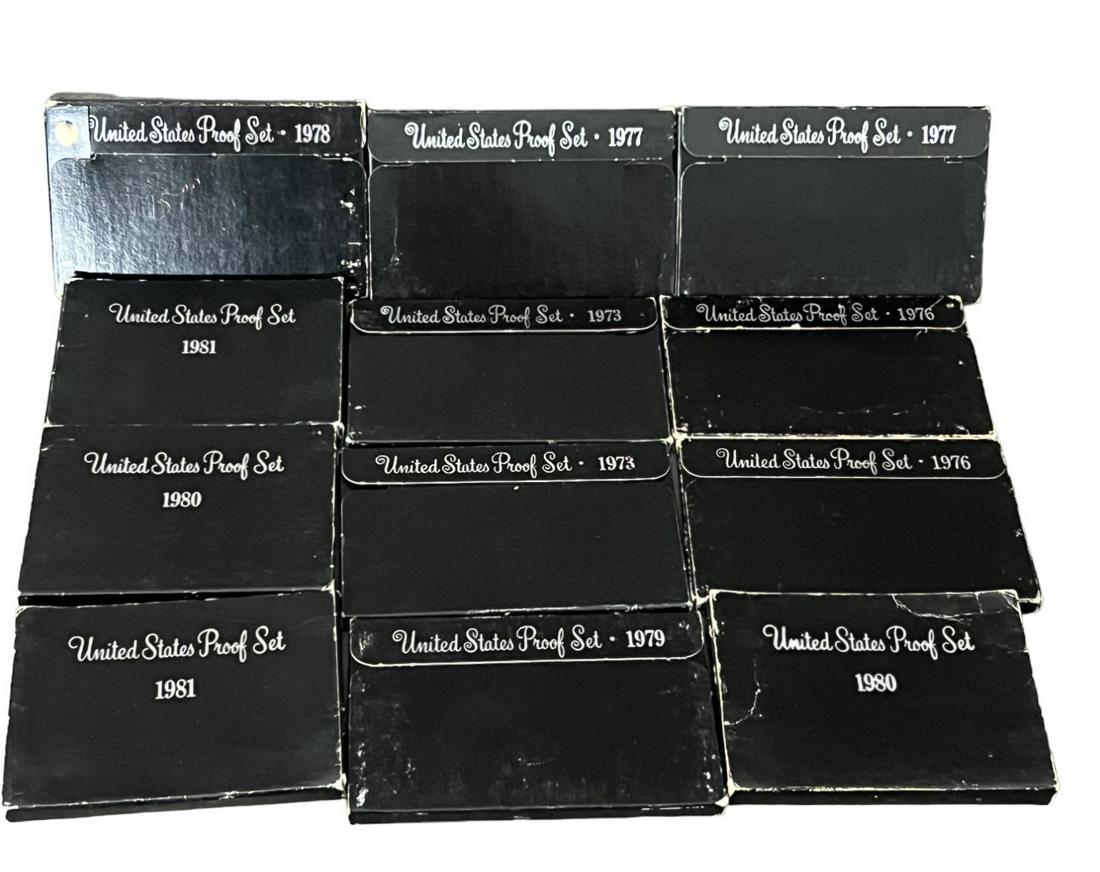 United States proof set coin collection, Lot, 1978, 80, 82,74, 75,74, 77,82 (1 of 5)