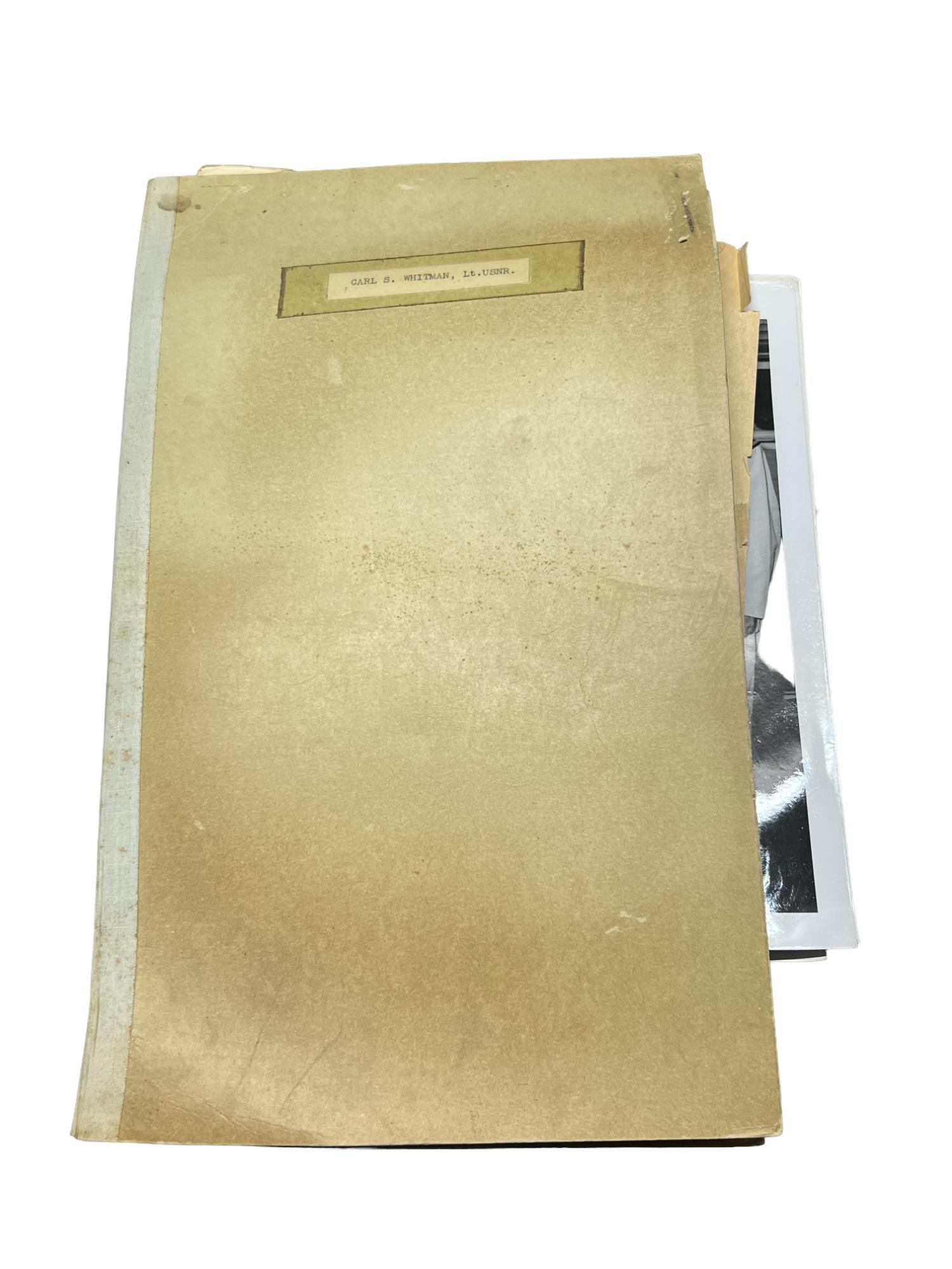 United States Navy aviation pilot photo document collection Lieutenant Carl S Whitman USNR (1 of 17)