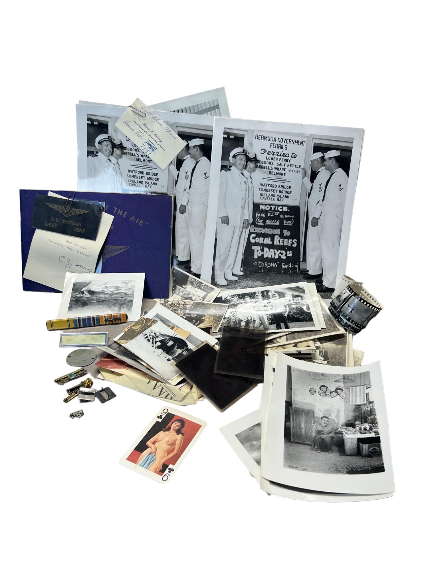 United States Navy aviation pilot photo document collection Lieutenant Carl S Whitman USNR (1 of 10)