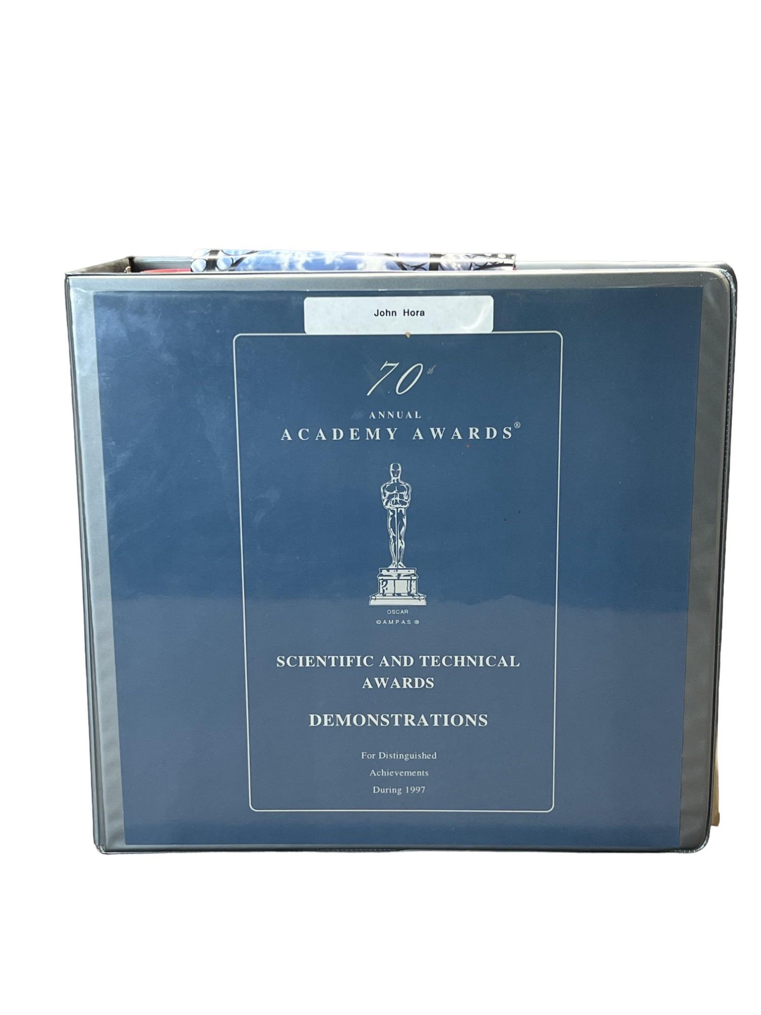 70th annual Academy Awards production binder John Hora Titanic Leonardo DiCaprio (1 of 13)