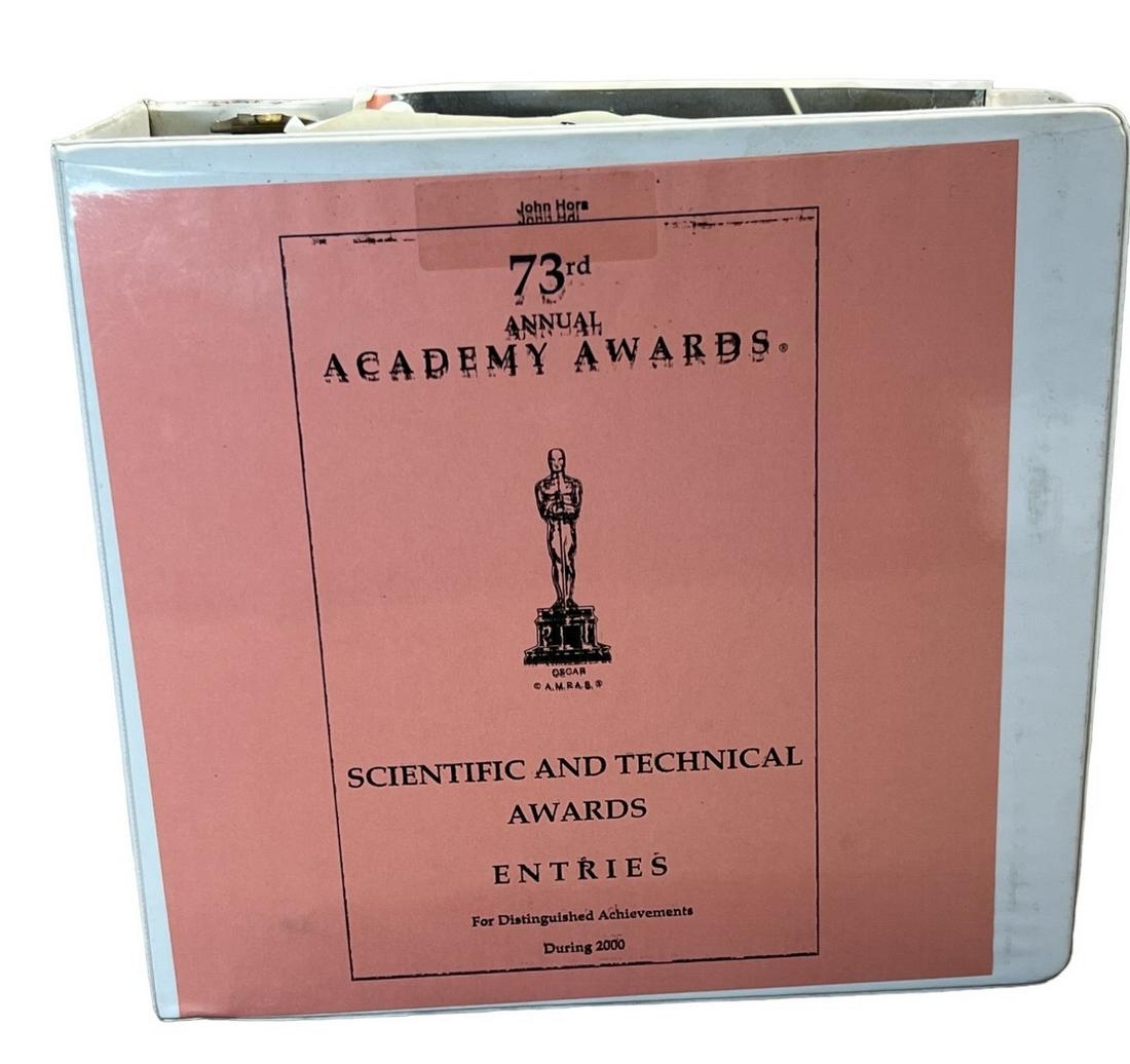73rd annual Academy Awards production binder John Hora Gladiator Russell Crowe (1 of 12)