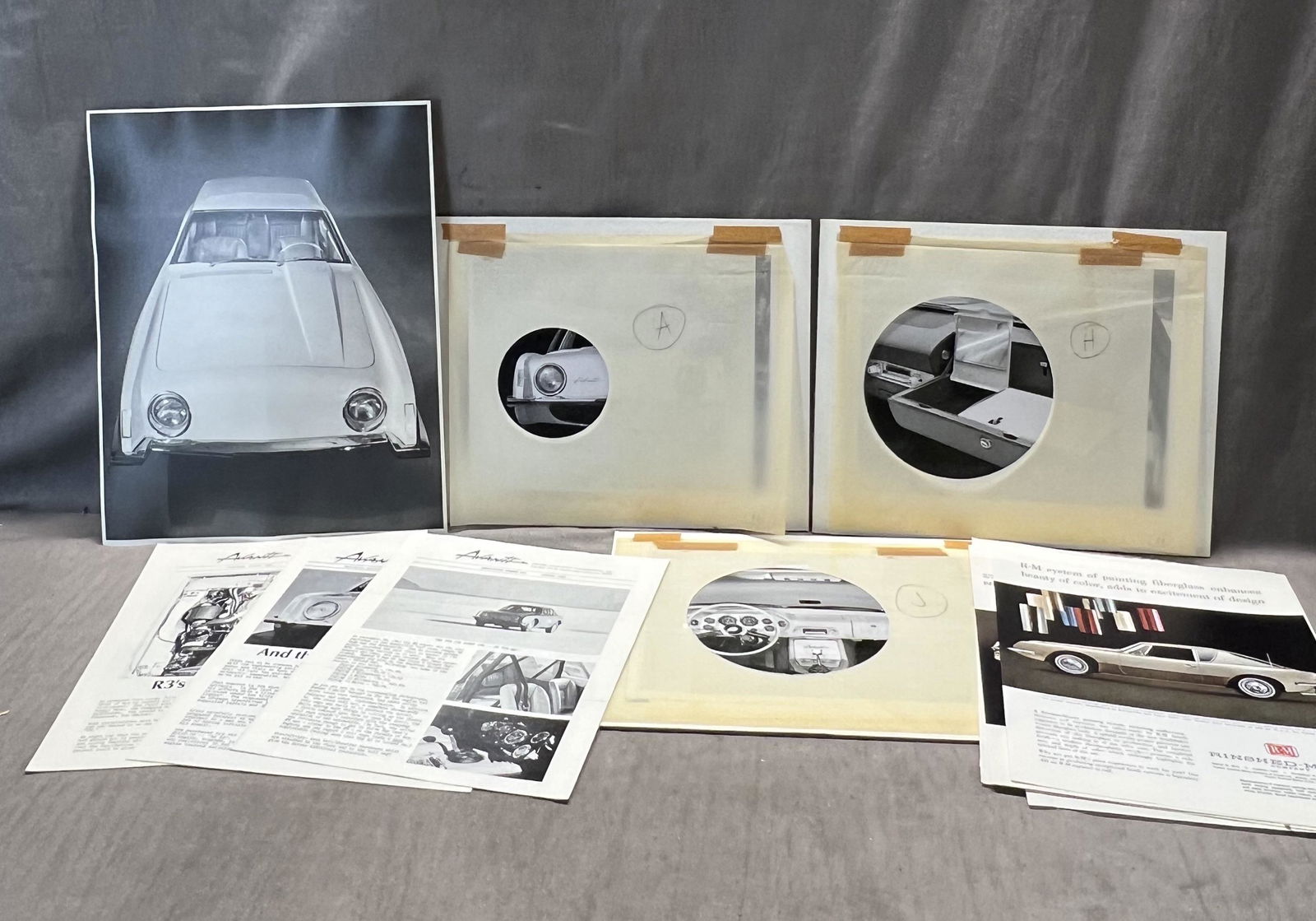 Vintage Studebaker Avanti car production advertisement black & white photo collection lot (1 of 10)