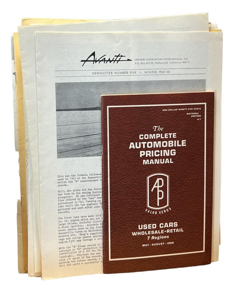 Vintage Studebaker Avanti car production advertisement collection lot 1960s car advertising (1 of 12)