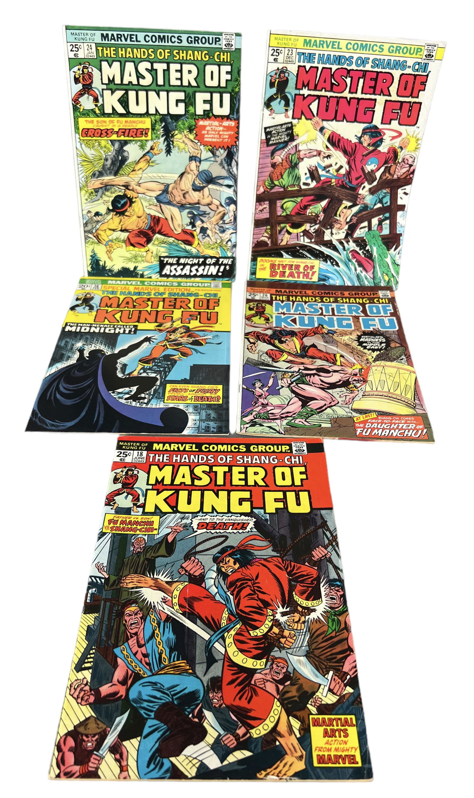 Vintage marvel comic book lot master of kung fu 18 26 23 24 16 (1 of 8)